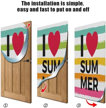 Susiyo Rainbow Colorful Stripes Halloween Door Cover