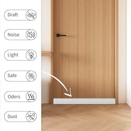 JUJIBL Door Draft Stopper 32 Inch White