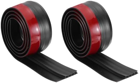 PATIKIL Door Draft Stopper 2 Pack 33FT Black 2 Inch Wide