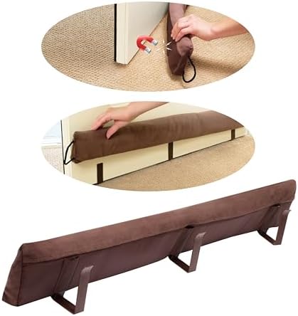 StayPut Door Draft Stopper Insulating Device 2 Ways - 36 Inch Brown
