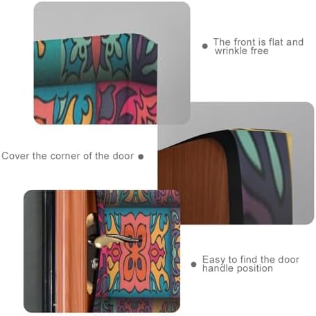 Susiyo Colorful Halloween Door Cover Stretch Fabric 32x79 in