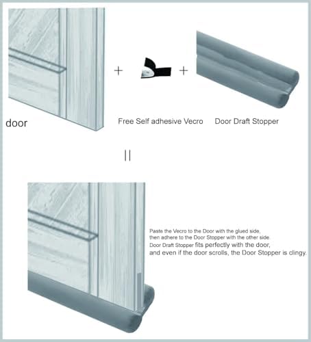 DreamQuil Twin Door Draft Stopper with Velcro