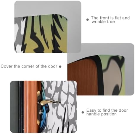 Susiyo Blue Head Tiger Halloween Door Cover Stretch Fabric Decoration