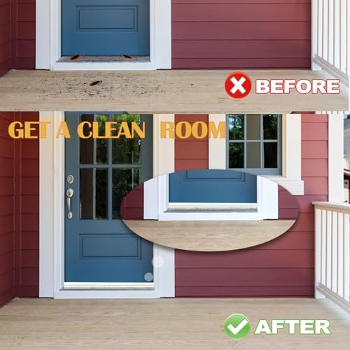 Jiyocy Door Sweep with Brush 2 W White 392 L