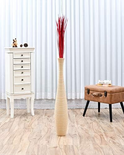 Leewadee Tall Vase Filler Red 45 Inch Natural Grass Stems