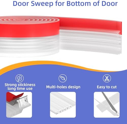 Door Draft Stopper 39 Inch Silicone Weather Seal