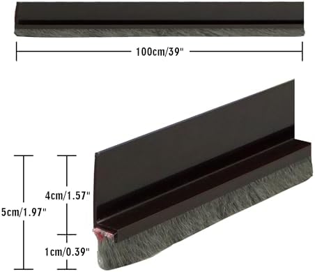 Door Draft Stopper Bottom Seal 39 Inch Soundproof Winter Cold Blocker