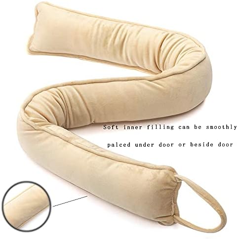 DreamQuil Under Door Draft Stopper 36 inch Cream White