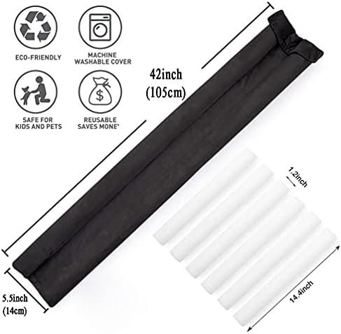 LAUTO Door Draft Stopper Pure Cotton Adjustable
