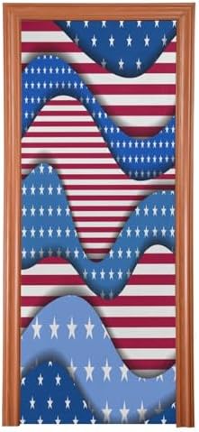 Susiyo Blue Patchwork Layered Halloween Door Decoration