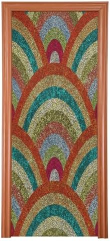 Susiyo Seigaiha Christmas Door Cover Decor 32x79 in