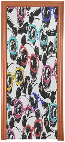Susiyo Watercolor Cute Panda Halloween Door Cover