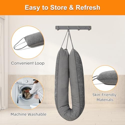 Makryebi Weighted Door Draft Stopper 32 Inch Grey