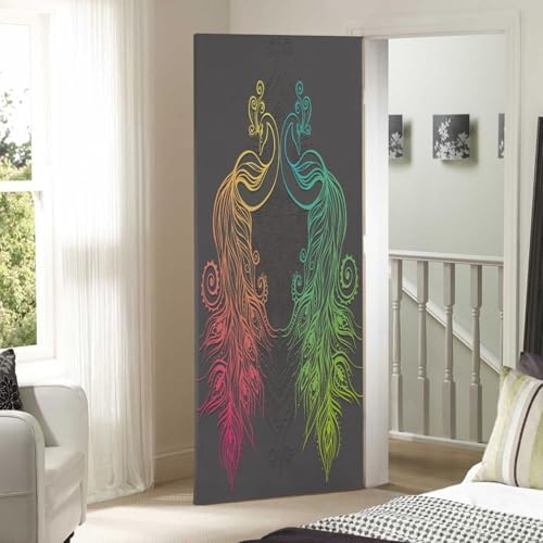 Susiyo Peacock Halloween Door Cover 32x79in