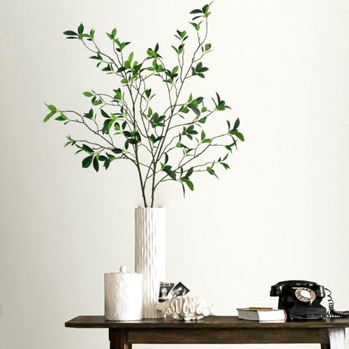 Krissing 2Pcs Artificial Greenery Stems for Home Office Decor