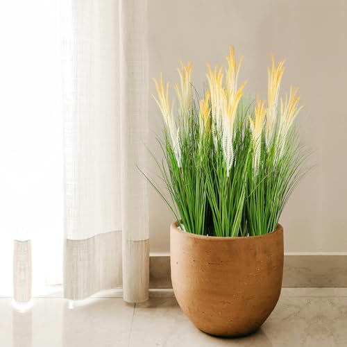6PCS Artificial Onion Grass Fake Tall Grass for Indoor Outdoor Decor