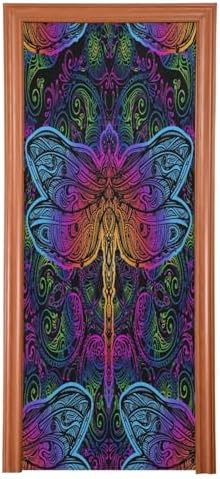 Susiyo Vintage Dragonfly Halloween Door Cover
