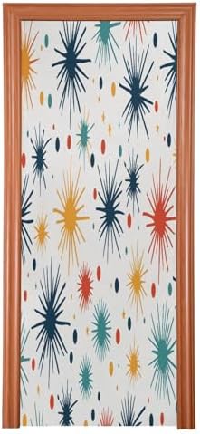 Susiyo Firework Stars Halloween Door Cover 32x79in