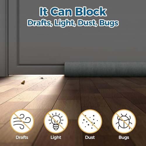 Door Draft Stopper 36 Inch Adjustable 30-36 Soundproof Seal