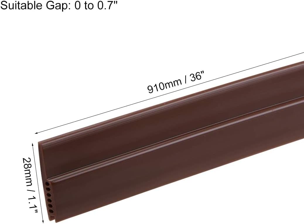 PVC Door Draft Stopper 2x36 Inches Brown