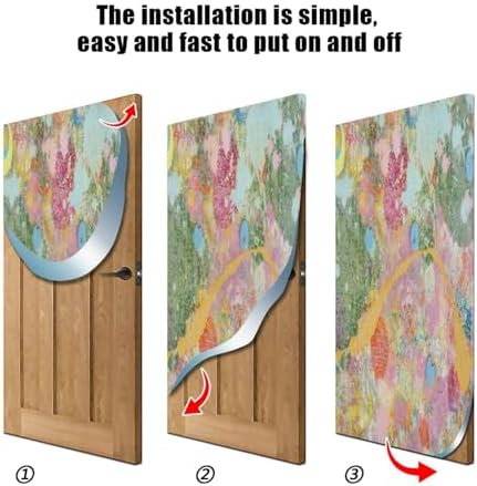 Susiyo Abstract Oil Paint Texture Halloween Door Cover 32x79 in