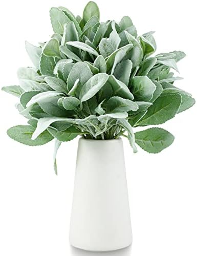 48 Pcs Artificial Lambs Ear Garland Faux Greenery Decor Stems for Home Wedding DIY Arrangements