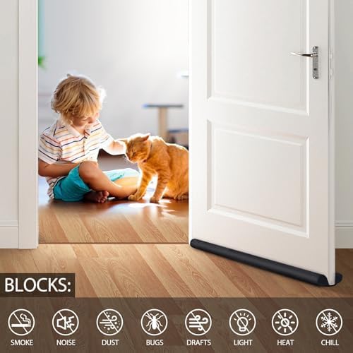 FOHOM Door Draft Stopper Double-Sided Under Door Seal for 30 to 36 Gaps