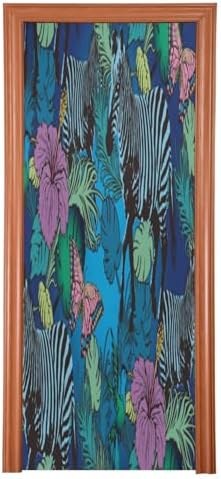 Susiyo Dark Green Zebra Halloween Door Cover