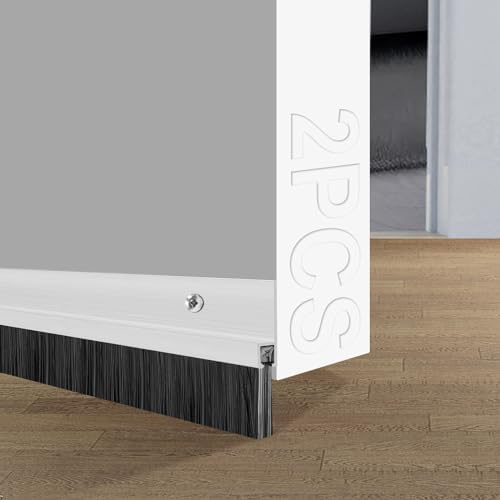 2 Pack Door Draft Stoppers Aluminum Weather Seal 36 Inch