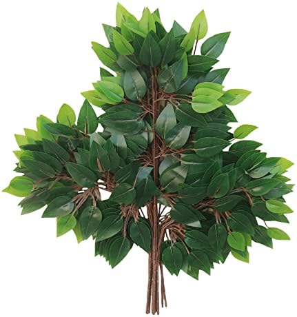 12Pcs Ficus Leaves Artificial Branches for Wedding Arch and Home Dcor
