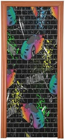 Susiyo Sports Cars Door Cover Halloween Decoration 32x79 in