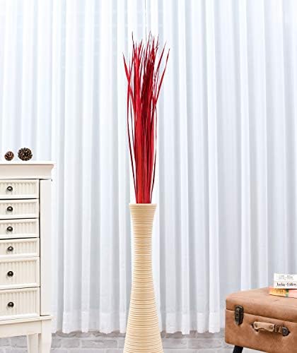 Leewadee Tall Vase Filler Red 45 Inch Natural Grass Stems