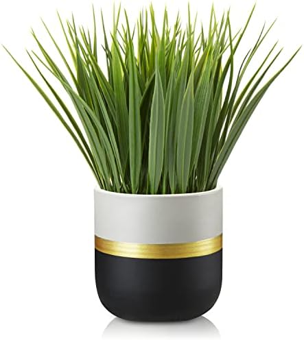 Hollyone Artificial Plants Indoor Decor Fake Grass Potted Plants