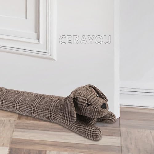 Cute Dog Draft Stopper Heavy Duty Door Sealer