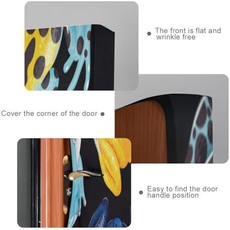 Vivid Tropical Frogs Halloween Door Cover 32x79 in