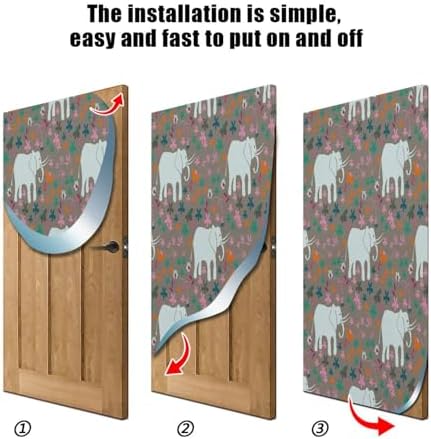 Susiyo Elephants and Flowers Halloween Door Cover