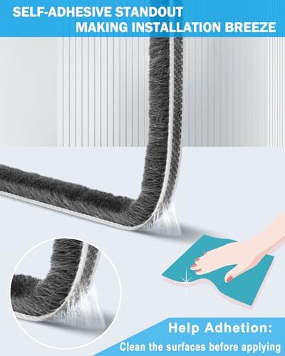 Joaercs Draft Stopper 33 Ft Self-Adhesive Seal Strip