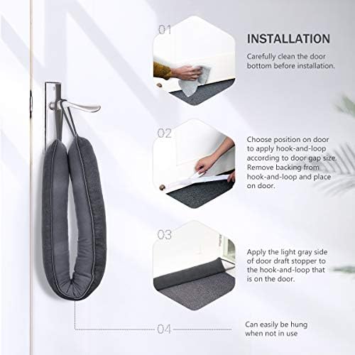 Tuffen Door Draft Stopper 32 Inch Gray