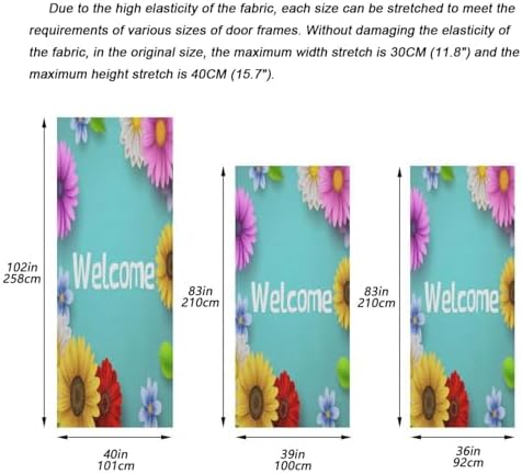 Susiyo Spring Flowers Red Halloween Door Cover