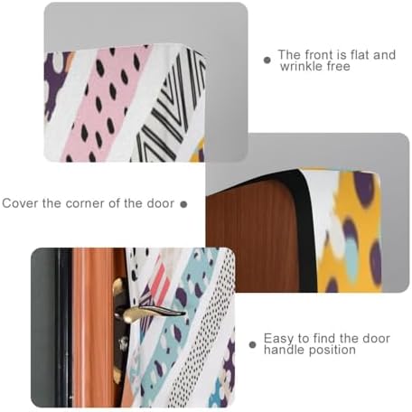 Susiyo Multicolored Abstract Halloween Door Cover 32x79 in