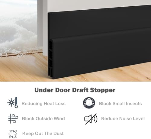Door Weather Stripping 5 Pack Black Draft Stopper