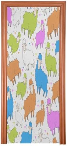 Susiyo Colorful Pretty Sheep Halloween Door Cover