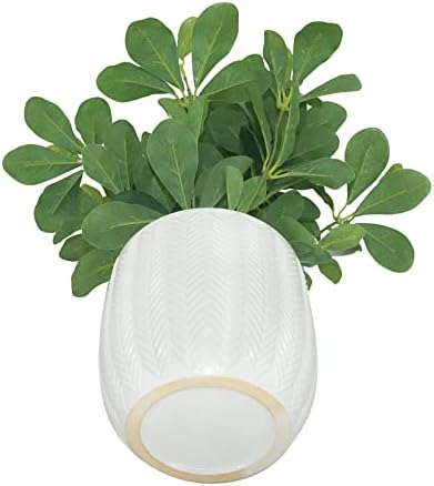 Hisow Artificial Potted Plant Leaves 169 Inch Fake Eucalyptus Shrubs for Home Decor