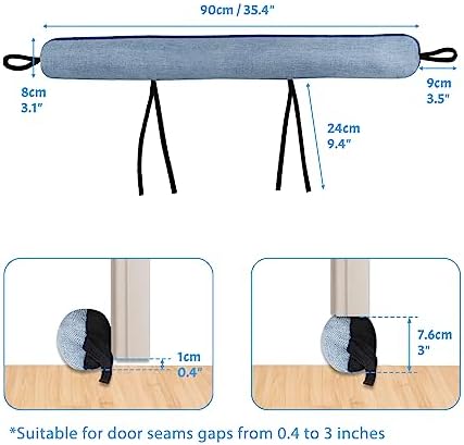 Sweet Forest 36 Inch Door Draft Stopper with Charcoal Beads