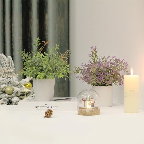 PENGYEE 3 Pack Small Artificial Plants for Indoor Decor