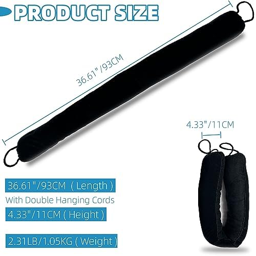 OUTTDID Door Draft Stopper 36 x 4 Black