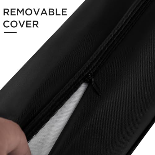 Sunolga 72 Inches Waterproof Draft Stopper with Glass Beads and Cotton Black