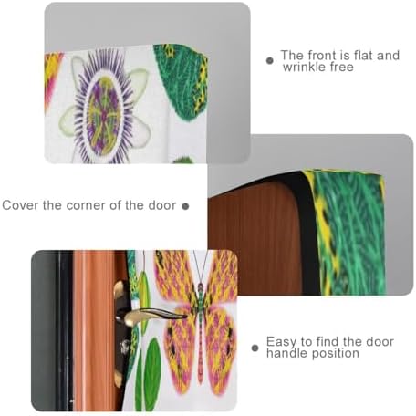 Susiyo Green Butterflies Halloween Door Cover Stretch Fabric 32x79 in