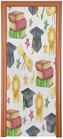 Susiyo Graduation Cap Stars Halloween Door Cover Stretch Fabric Backdrop