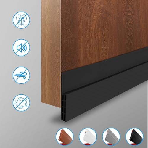 Energy Saving Door Draft Stopper Anti-Collision Seal Black